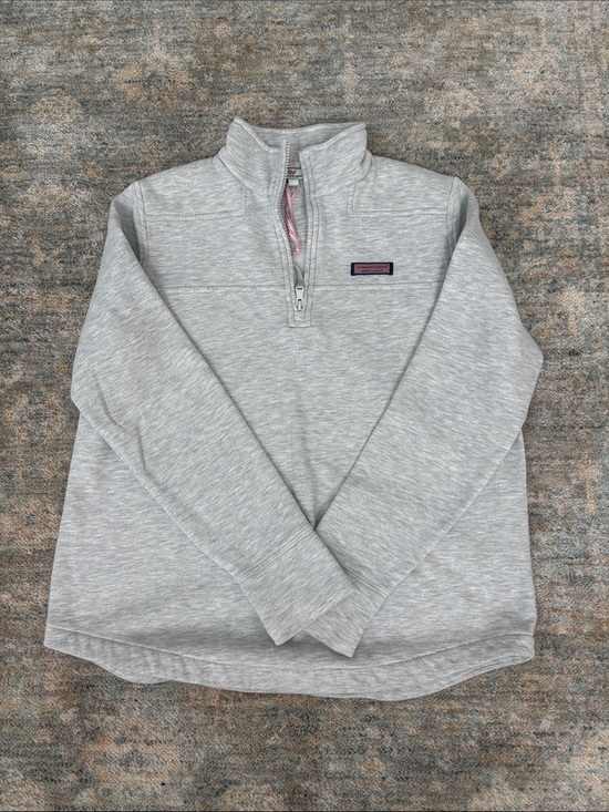 Vineyard Vines Sweaters - Vineyard Vines Women's Light Gray Quarter-Zip Pullover